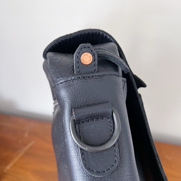 RUSTICO • Surveyor Messenger Bag black leather briefcase laptop shoulder black - Picture 13 of 16